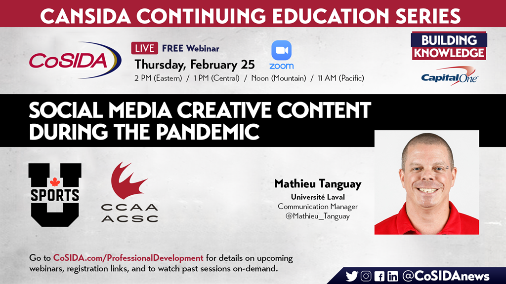 Join Us! Live Webinar – CANSIDA: Social Media Creative Content During the Pandemic